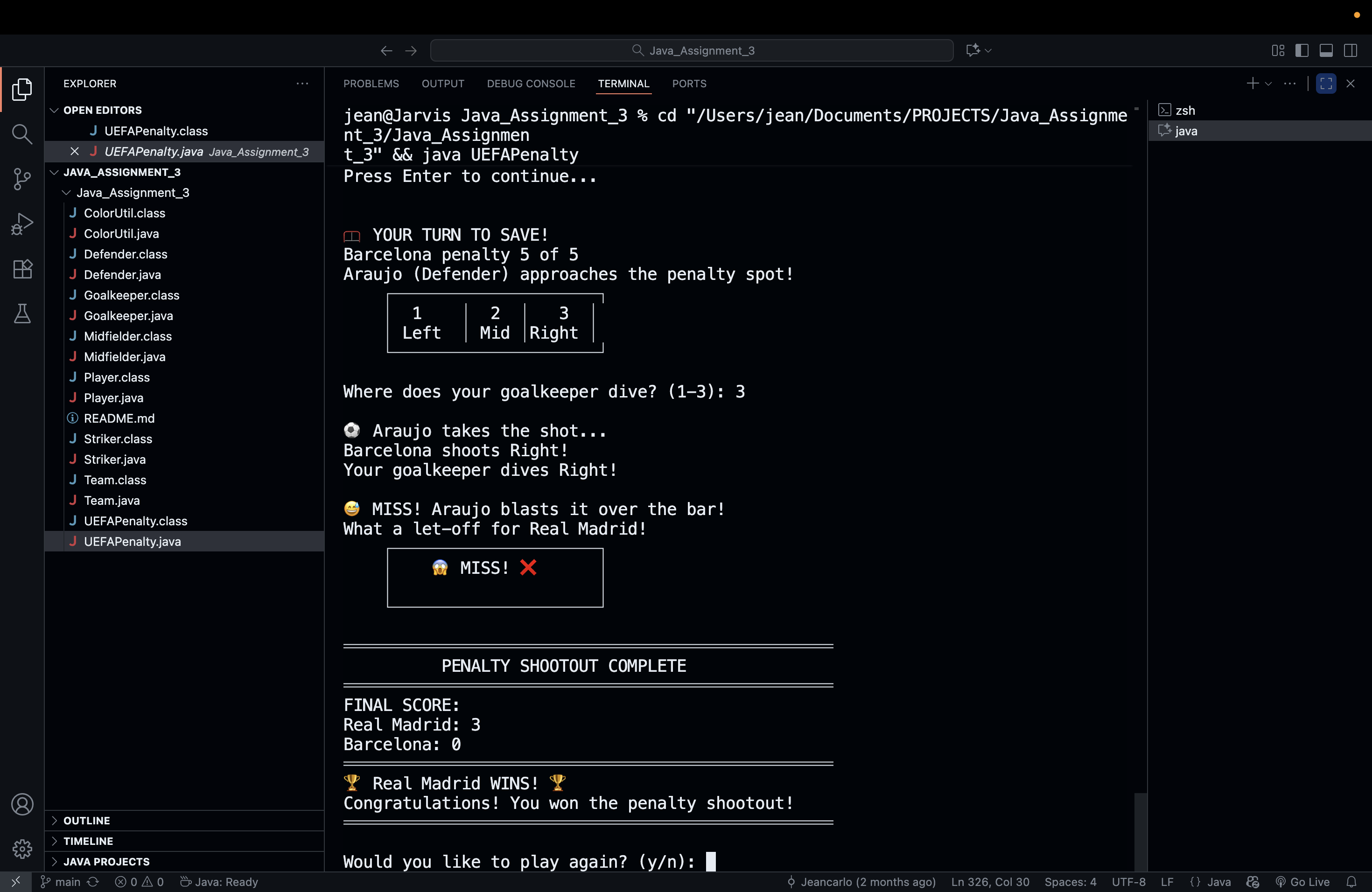 UEFA project screenshot