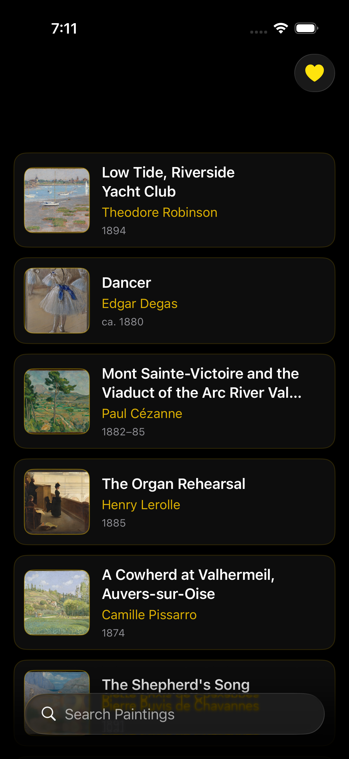Met Museum App screen 1