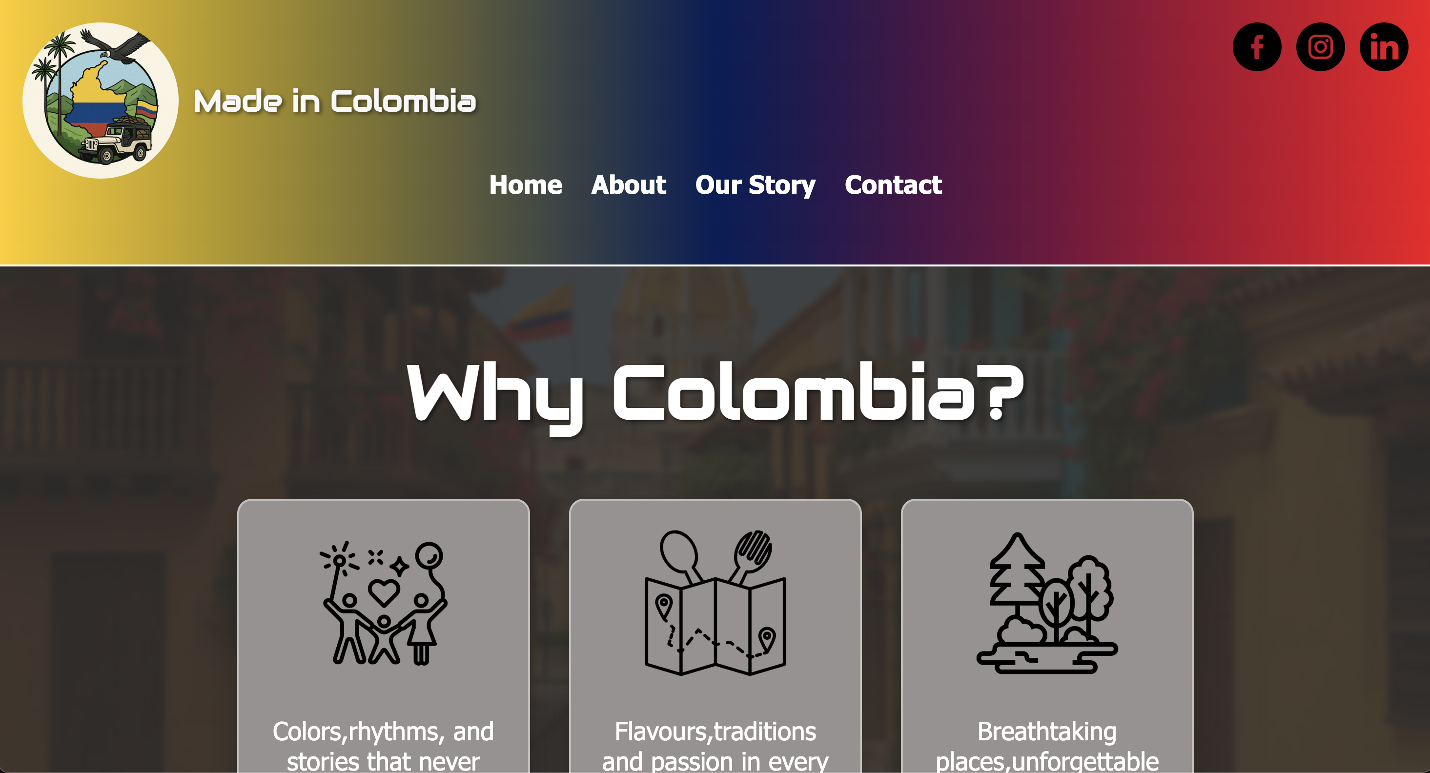 Colombia Web Project - Cultural website