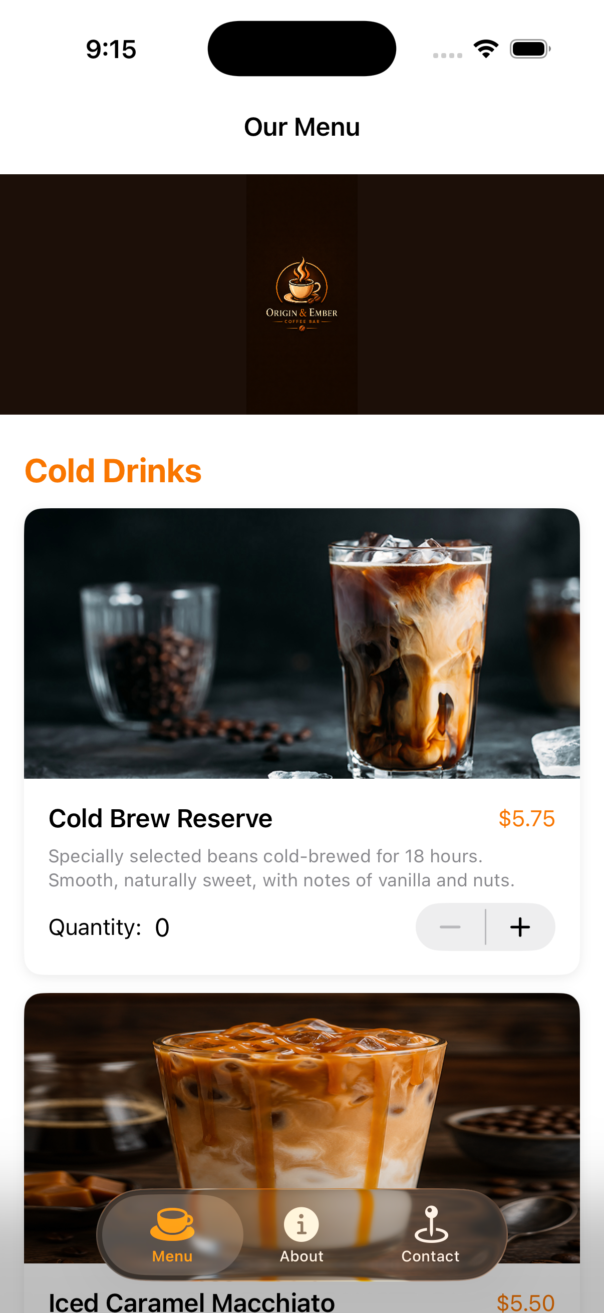 Origin & Ember app