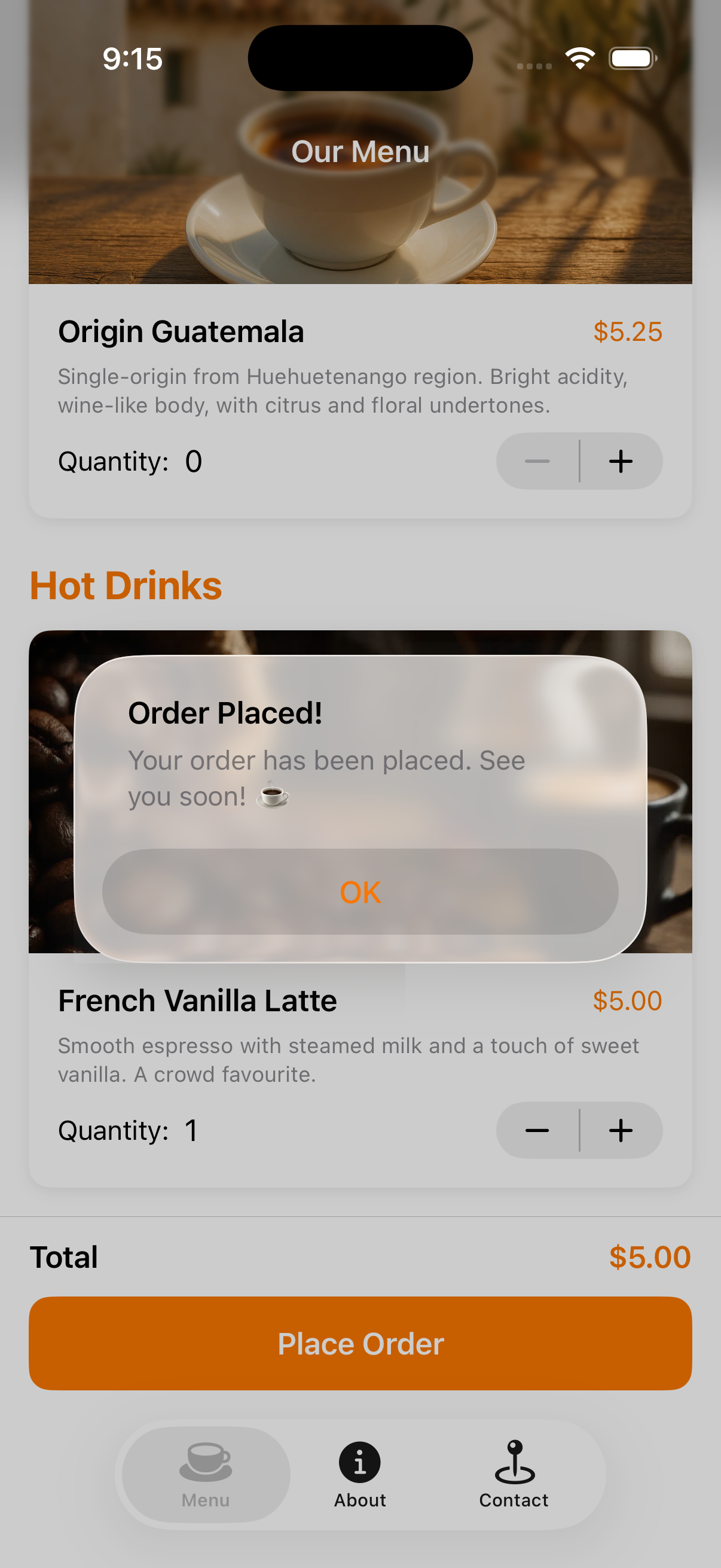 Origin & Ember app screen 5