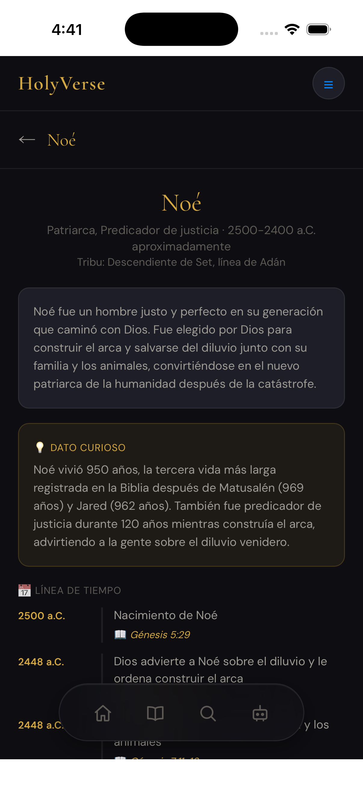 HolyVerse iOS app screenshot 2