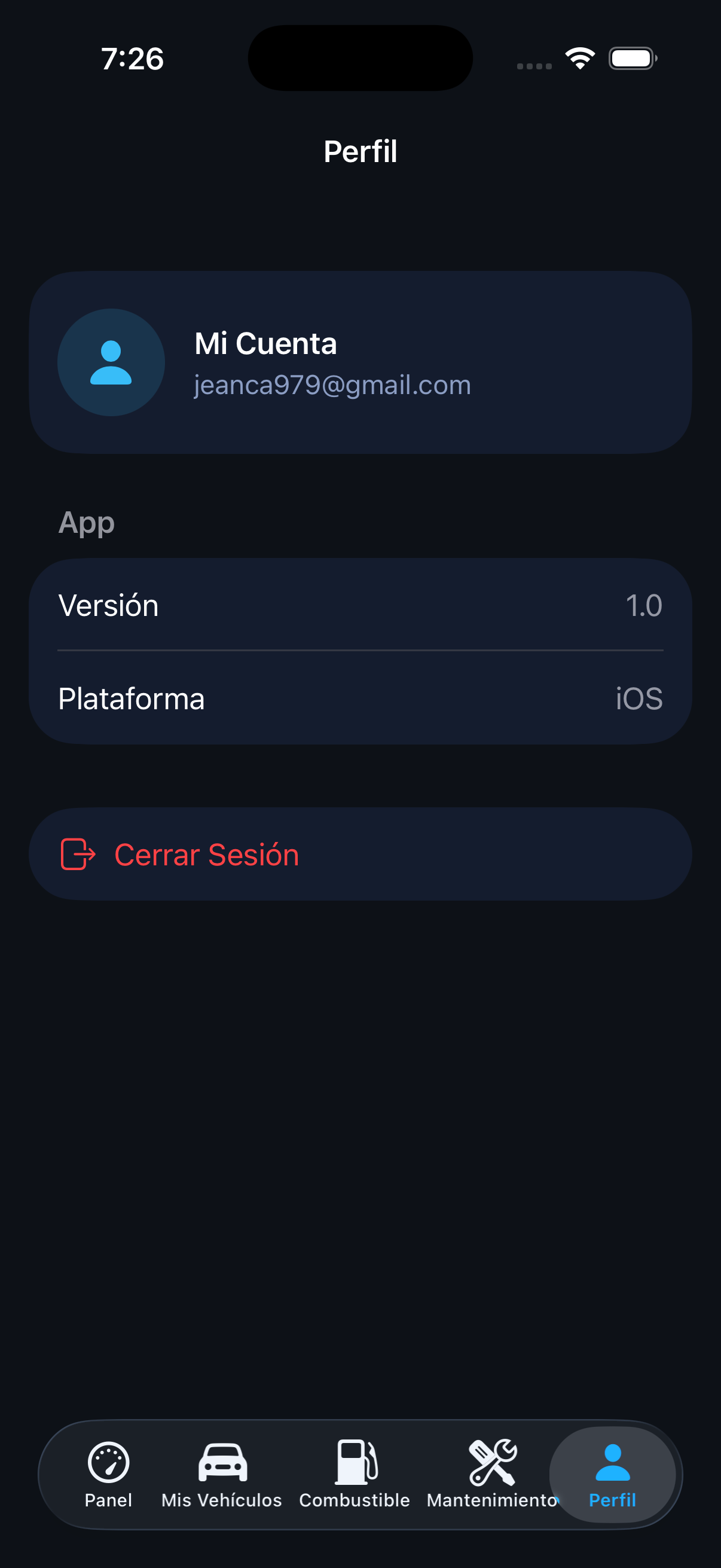 AutoPulse iOS screen 5