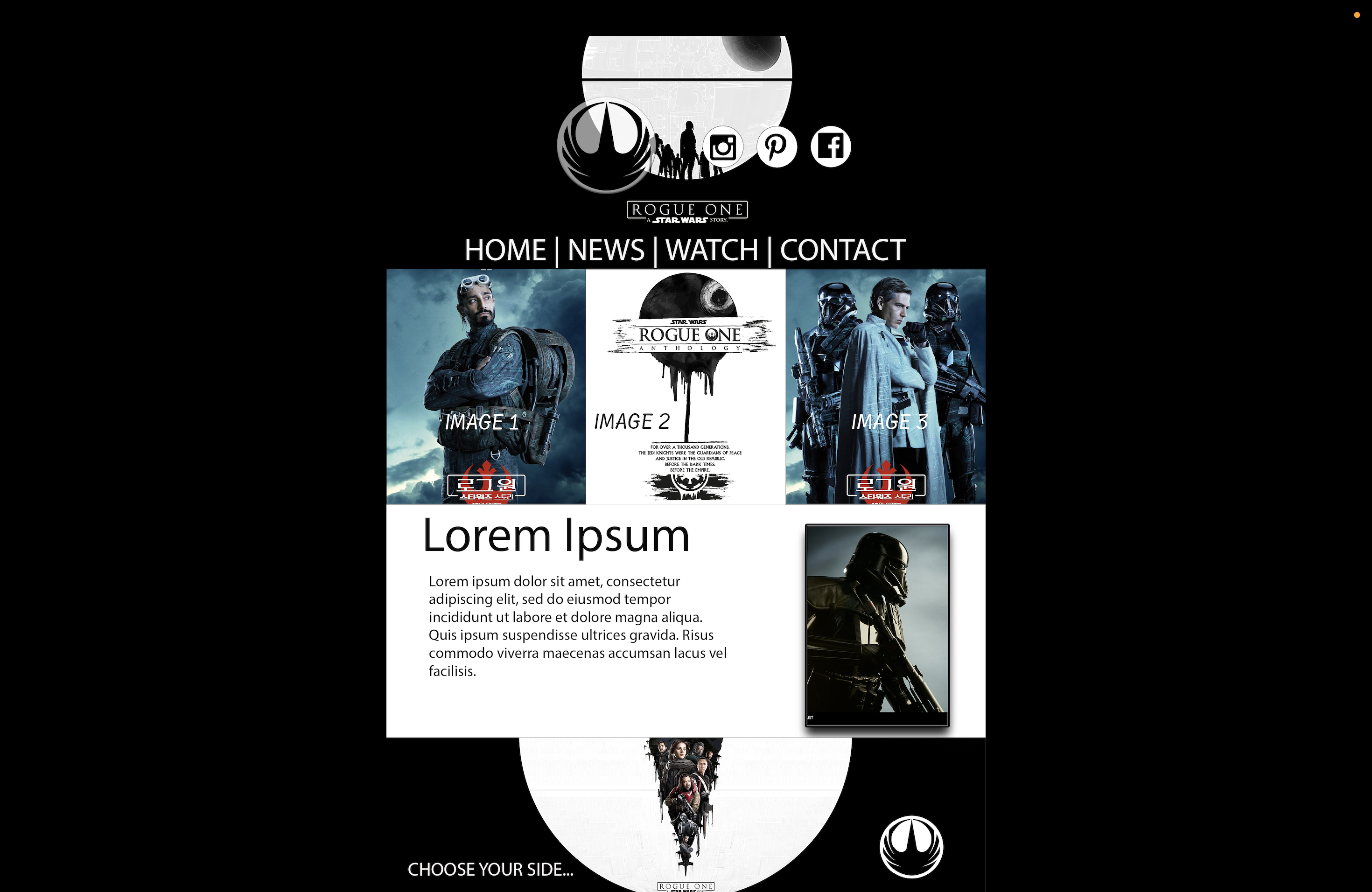 Star Wars themed project screenshot